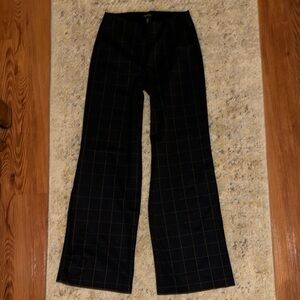 Nicole Miller Black Plaid Trouser Pants